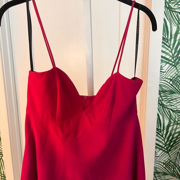 Black Halo Red McAdam Babydoll Mini Dress Size 6 - Picture 5 of 10